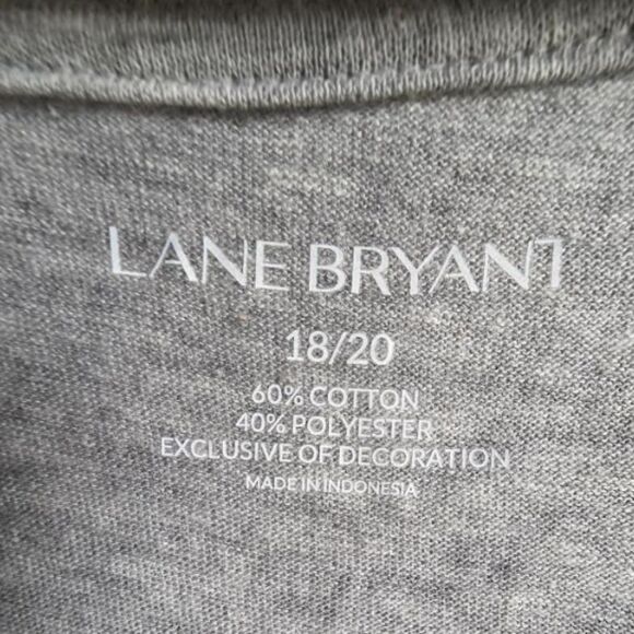 Lane Bryant T Shirt Top I Women's 18/20 I Gray Sequin Cat Tiger Animal NWT - Picture 7 of 8